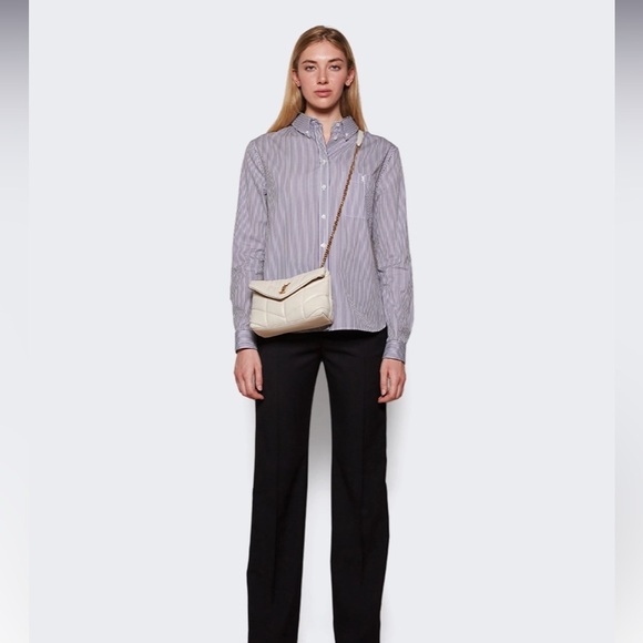 NEW Saint Laurent mini quilted puffer Lou Lou crossbody bag - Picture 4 of 8